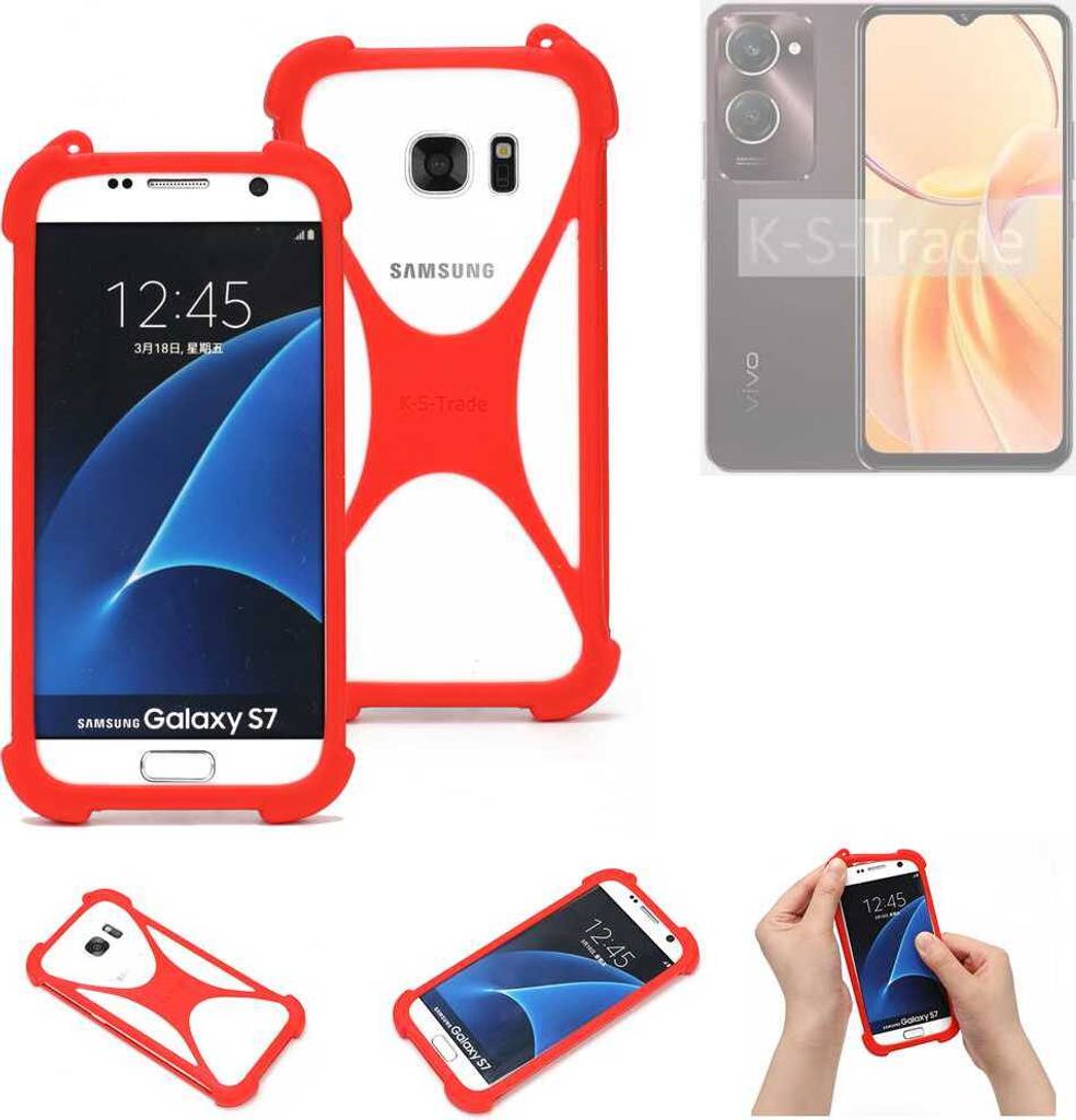 K-S-Trade Handy-Hülle kompatibel mit Vivo Y28e 5G Schutz-Hülle Bumper Silikon Schutz Hülle Cover Case Silikoncase Silikonbumper TPU Softcase