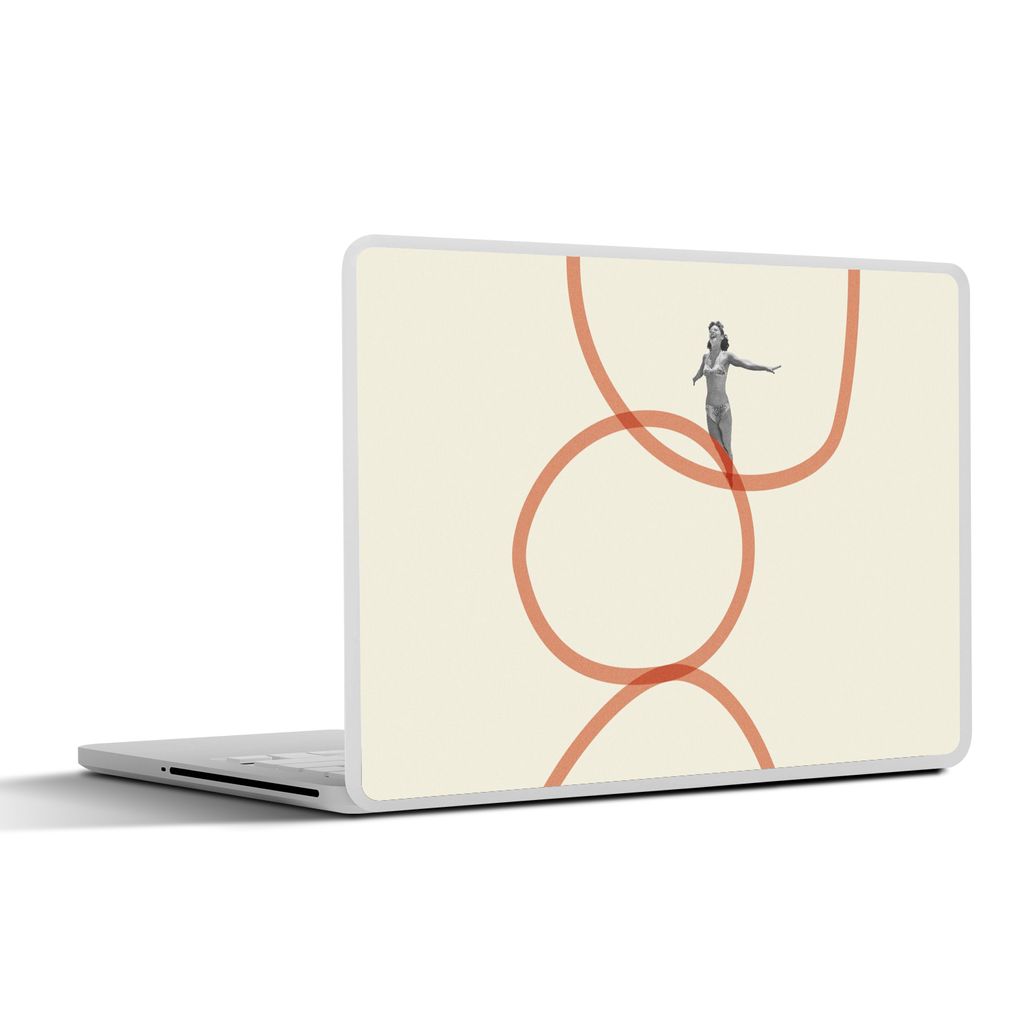 MuchoWow Laptop Aufkleber Sticker Cover Liebe - Vintage - Ehepaar - Design 30x22 cm - Laptop-Sticker