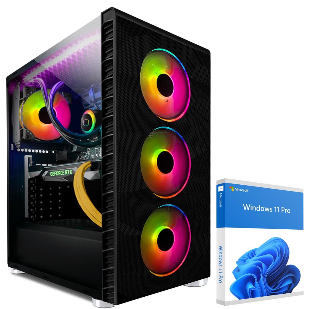 KRAFTPC High End Gaming-PC Intel Core i7 12700KF - Nvidia GeForce RTX5070 12GB - 1TB M.2 NVMe SSD - 32GB DDR4 RAM - Windows11 - WLAN - Gamer PC