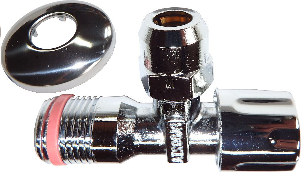 Eckventil - 1/2 Zoll, mit Schubrosette