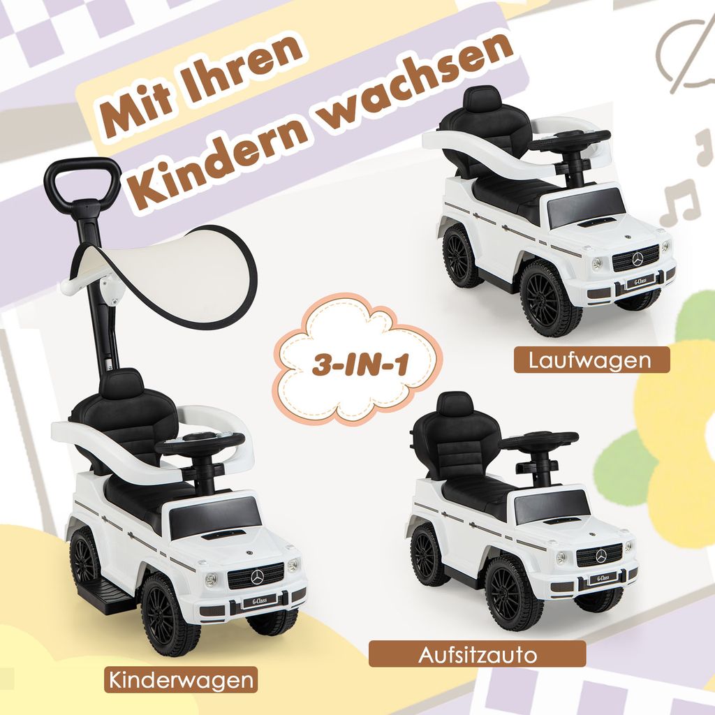 DREAMADE 3-in-1 lizenzierter Mercedes Benz Kinderwagen,