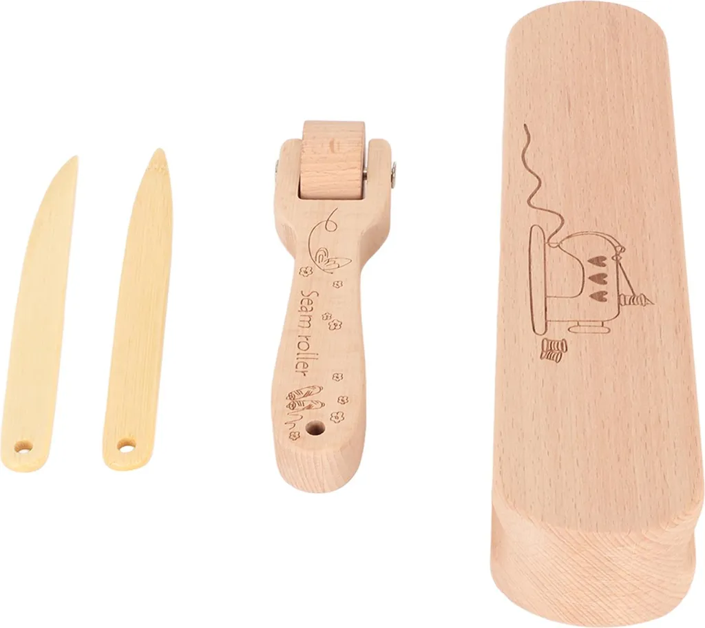 Point Turner ergonomique en bois poncé pour angles nets de couture