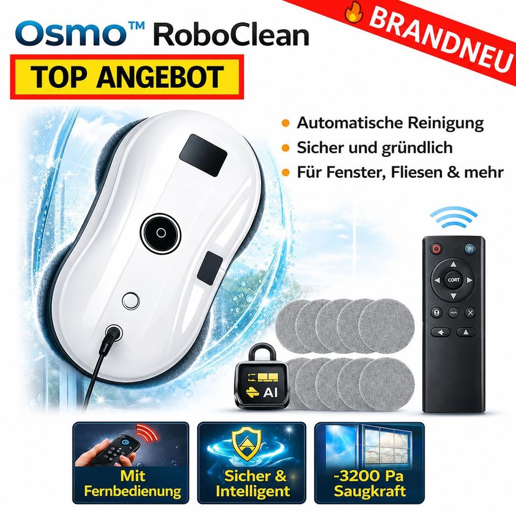 Osmo™ RoboClean Fensterputzroboter Fensterroboter Produktbild 
