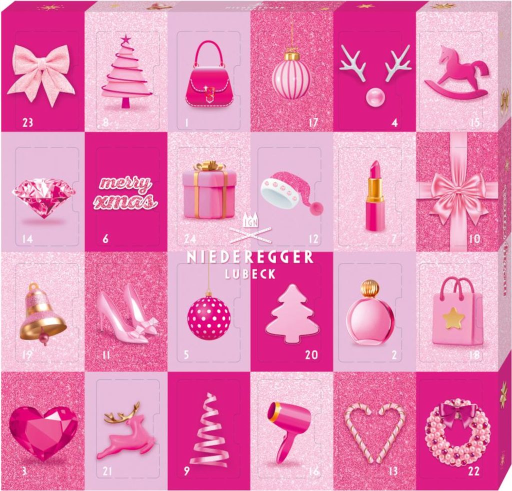 Niederegger Kalendarz Adwentowy Mini Pink Glamour Zdjęcie produktu 