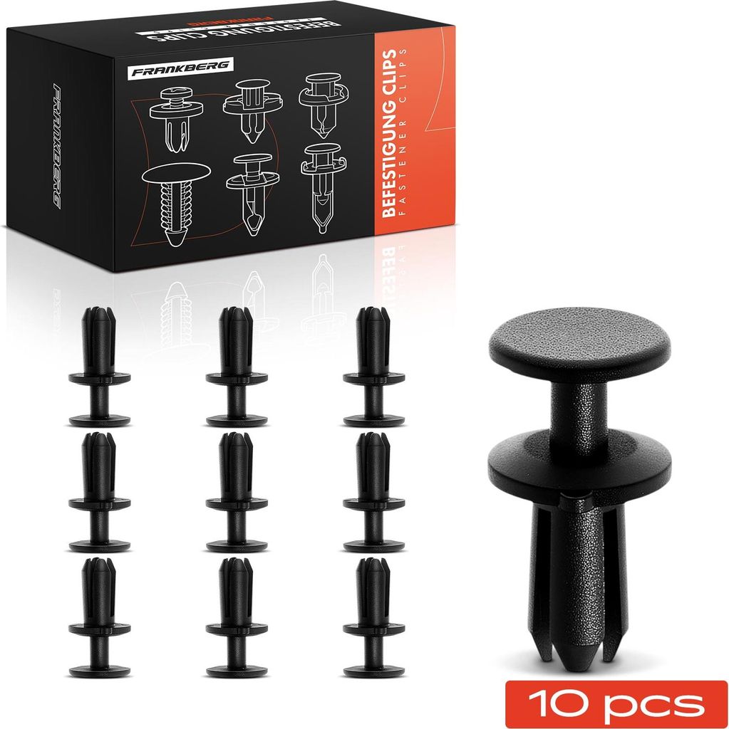 Frankberg 10x Befestigungsclips Stoßstange für VW Golf 3 4 5 6 Plus Caddy III EOS Jetta