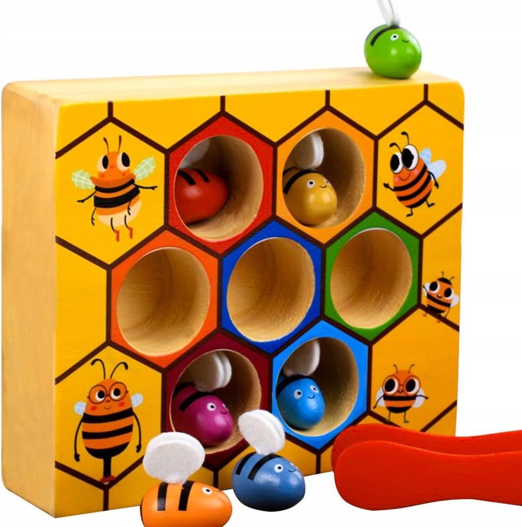 Kruzzel 21910 Holzspielzeug zum Erlernen der Farben – Biene Produktbild 