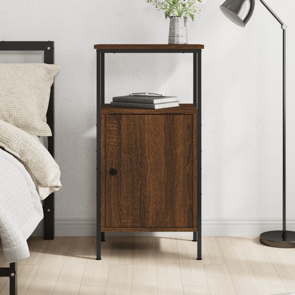 vidaXL Nočný stolík Brown Oak Optics 41x31x80 cm Drevo Obrázok produktu 
