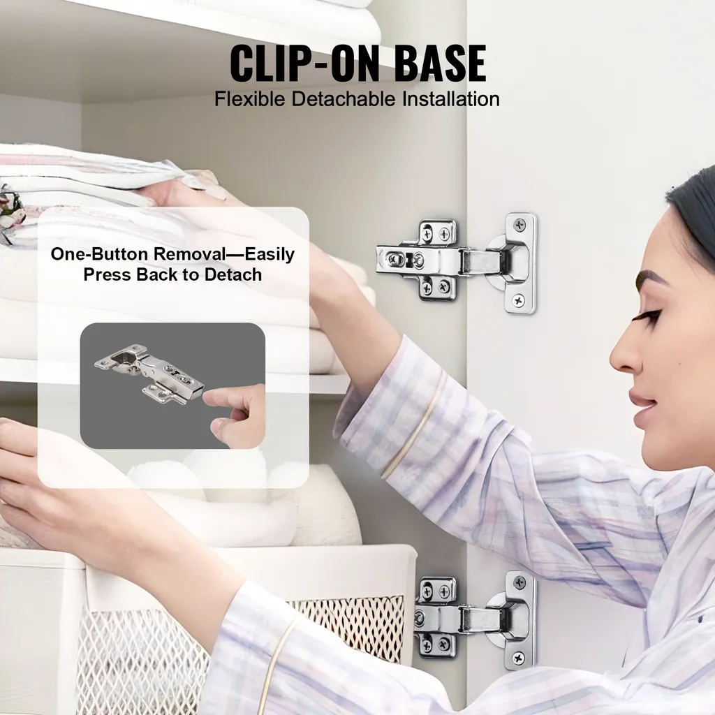 Charnières invisibles pour porte de cuisine à recouvrement total - 4