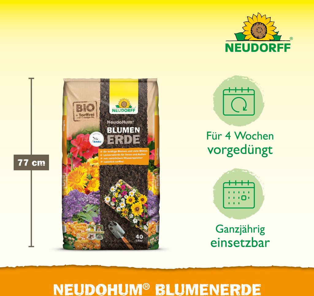 NEUDORFF® NeudoHum®BlumenErde 40 Liter torffrei Produktbild 6