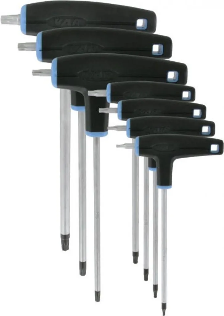 VAR CL-18200 Jeu de 7 clés Torx T7 à T40 haute précision en acier