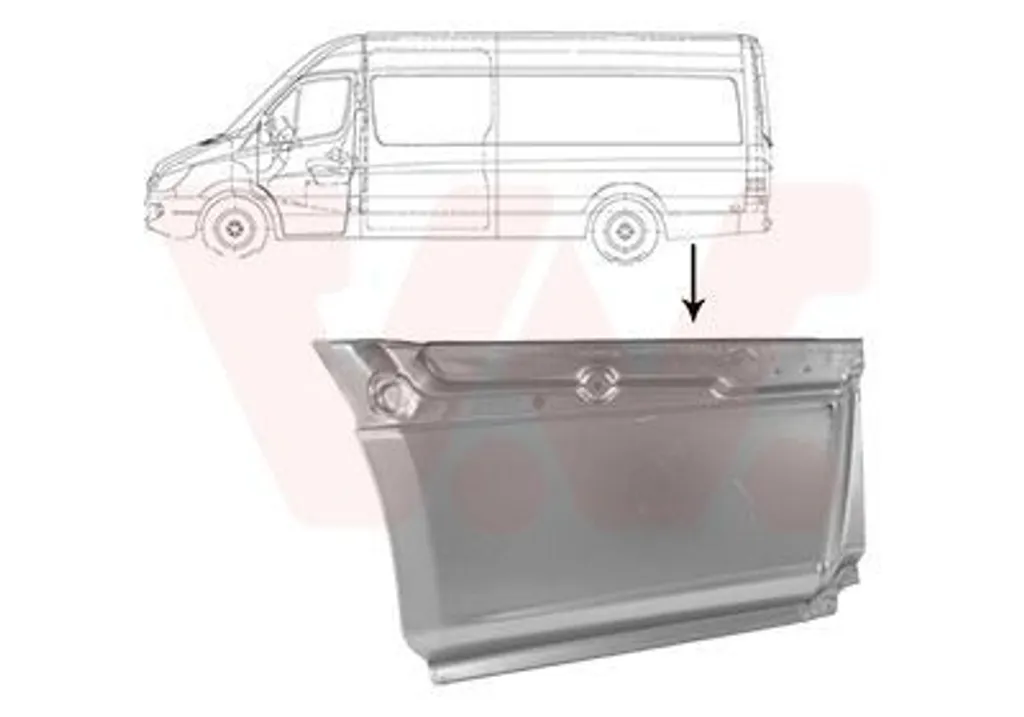 Compra Lamiera Laterale Mercedes Sprinter 907 910 Van Wezel - Miglior Prezzo