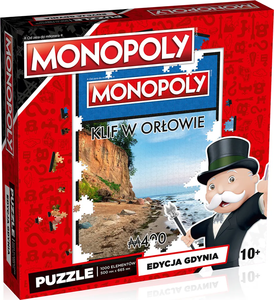 Jeu de patience Puzzle 1000 pièces Monopoly Gdańsk idéal pour détente