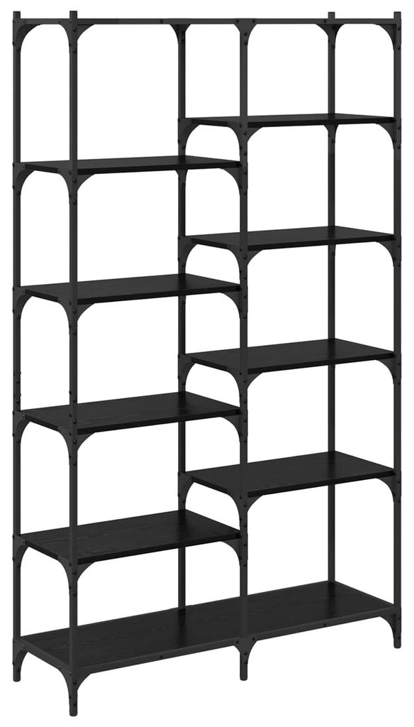 Regal Schwarz Eichen-Optik 100 x 32 x 170 cm Holzwerkstoff