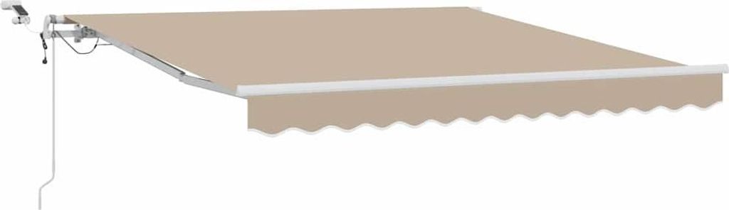 "im Sonderangebot"Einziehbare Markise(1 PC) Modernes Design - Balkonmarkise Wasserdicht - Beige 350 x 250 cm Polyester und Metall - NeuMöbel6226700