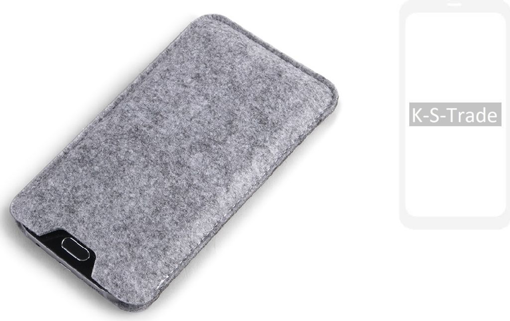 K-S-Trade Filz Handyhülle kompatibel mit Huawei Mate 20 Pro Schutzhülle Filztasche Filz Tasche Case Sleeve Handy Hülle Filzhülle grau