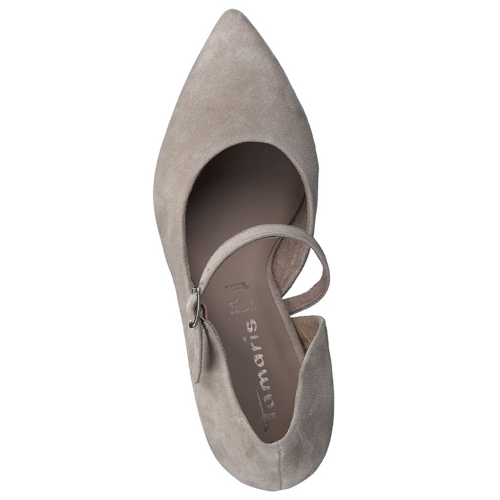 Tamaris Damen Pumps Riemchen Schließe High Heel Leder 1-22417-29, Größe:40 EU, Farbe:Beige