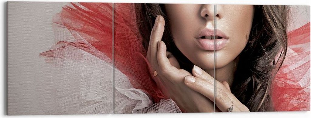 Bild auf Leinwand - Leinwandbild - Schönheit kleid mode modell - 150x50cm - Wand Bild - Wanddeko - Leinwanddruck - Bilder - Kunstdruck - Wanddekor...