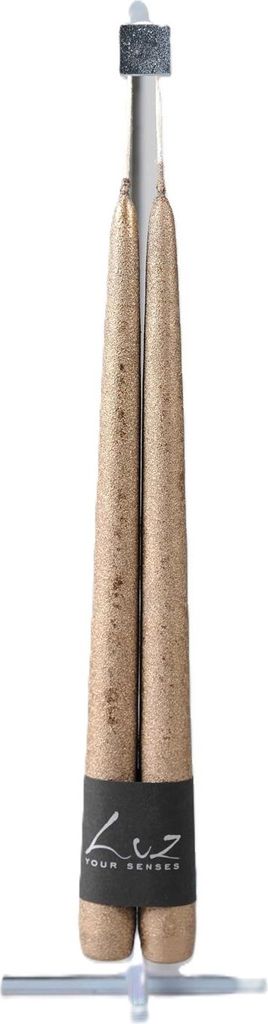Rasteli Luz Your Senses Metallkerze-Dinnerkerzen Gold-Antik D 2,20 cm H 30 Vorteilsangebot von 2 x 2