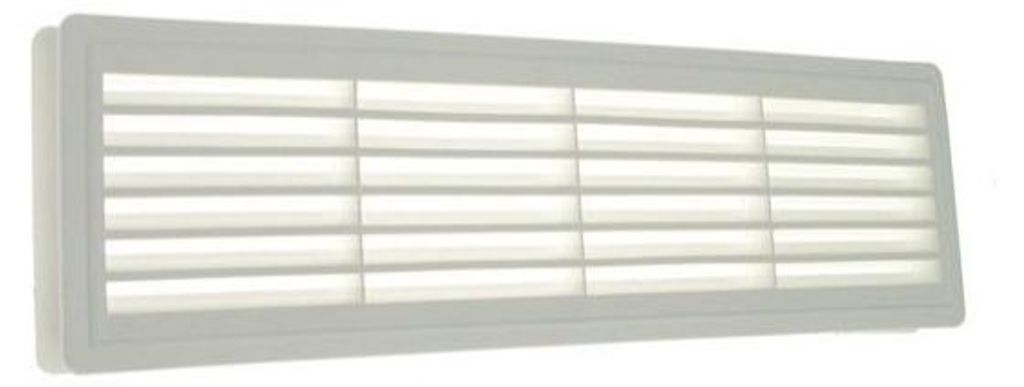Lüftungsgitter Tür 460x135 mm weiß für Flügelstärke bis 35 mm
