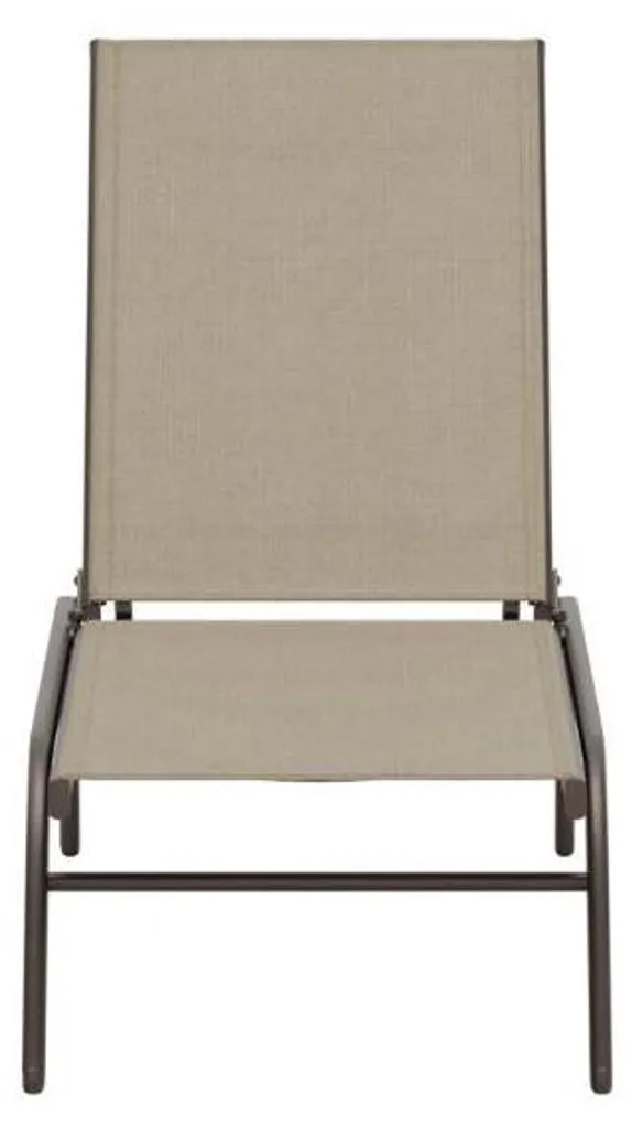 Chaise longue Kastos beige anti-mal de dos dossier réglable de jardin