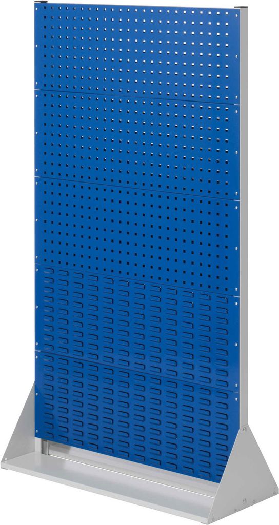 Kappes RasterPlan Stellwände doppelseitig Größe #5 - 6x Lochplatten 4x Schlitzplatten Enzianblau RAL 5010