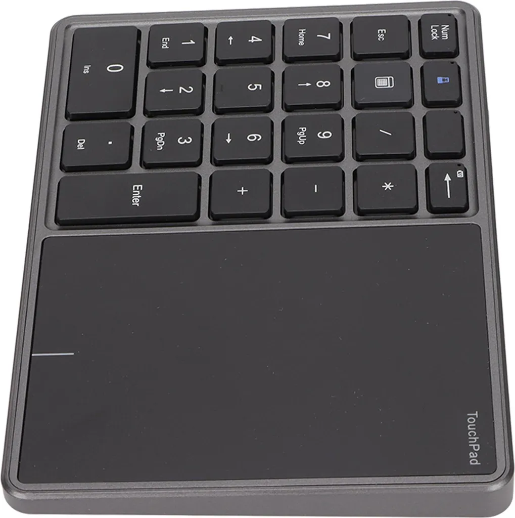 Extension Clavier Numérique pour Laptop avec Touchpad de Saisie Grise