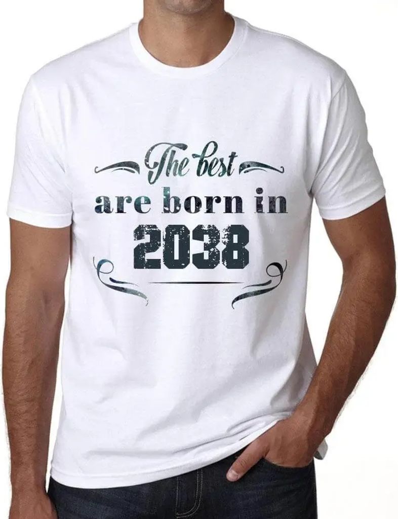 Herren Grafik T-Shirt Die Besten werden im Jahr 2038 geboren – The Best Are Born in 2038 – Öko-Verantwortlich Vintage Jahrgang Kurzarm Lustige...