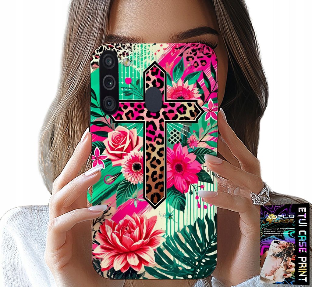 Gehäuse Für Samsung Galaxy A21 - Kreuz, Rose Christentum Jesus Rücken