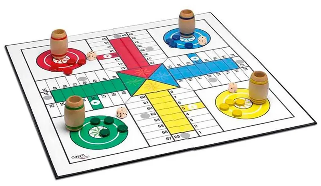Parchis Cayro Jeu de Société Traditionnel avec Coffret de Rangement 26x26