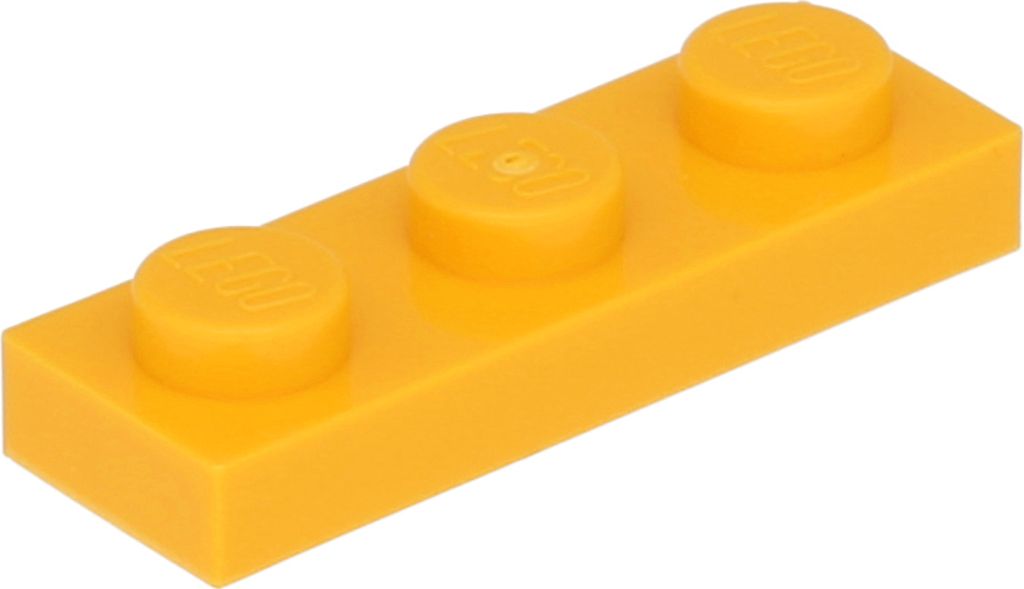 Lego 1x3 Platte 3623 - 250 Stück Helles Hellorange
