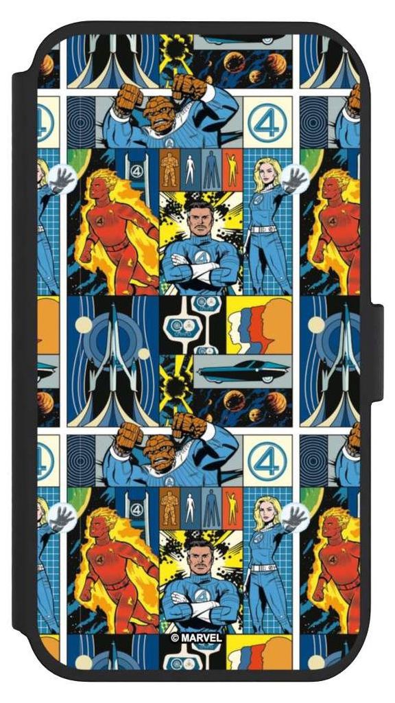 NIVOCASE Klapphülle für Apple iPhone 11 Handyhülle aus Kunst Leder NIVOflip schwarz Offizielles Lizenzprodukt Marvel The Fantastic Four