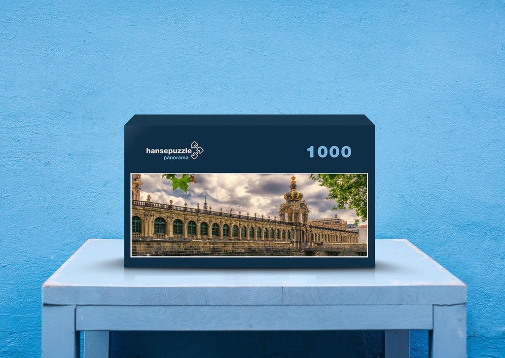 hansepuzzle 32694 - Zwinger Dresden Puzzle, 1050 Teile, Gebäude, 60,0 x 46,0cm mit hochwertiger Aufbewahrung, Kartonbox & Beutel