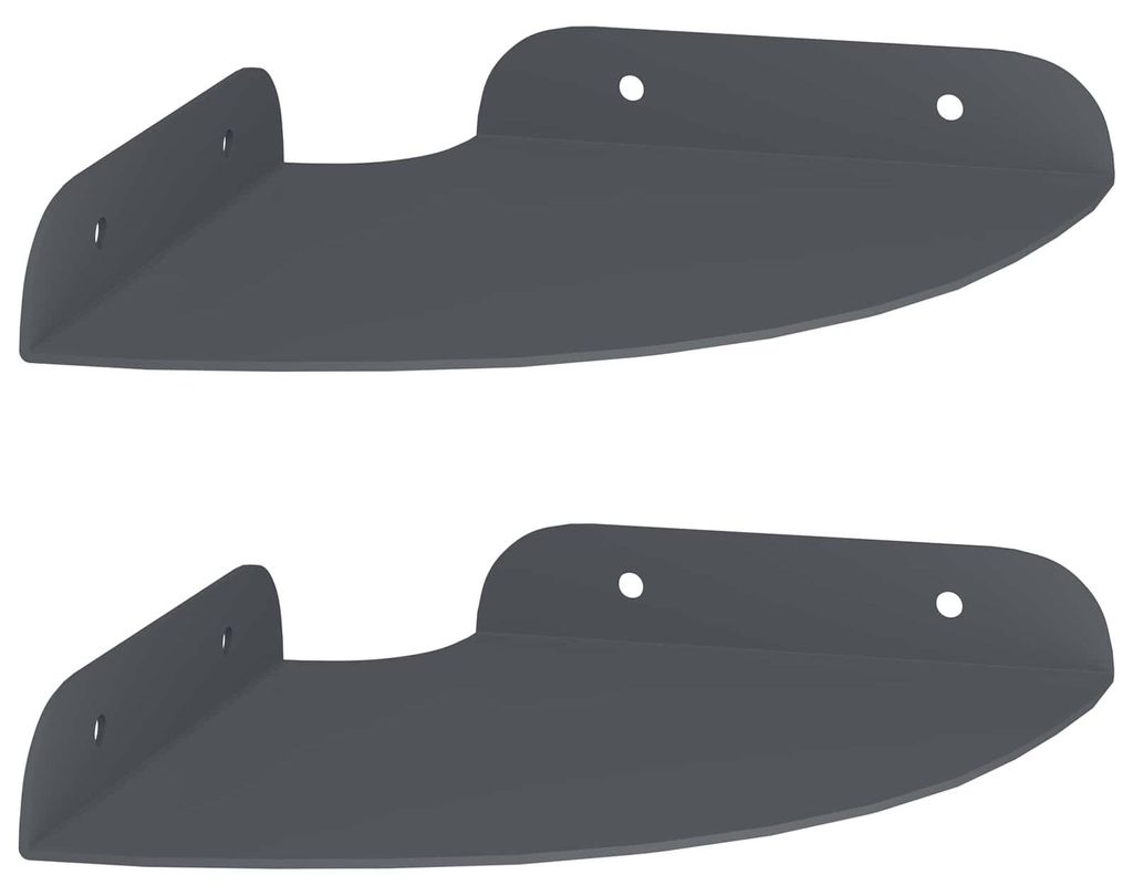 vidaXL Schwebendes Regal mit Regal 2 pcs Anthrazit 15 x 15 x 2 cm