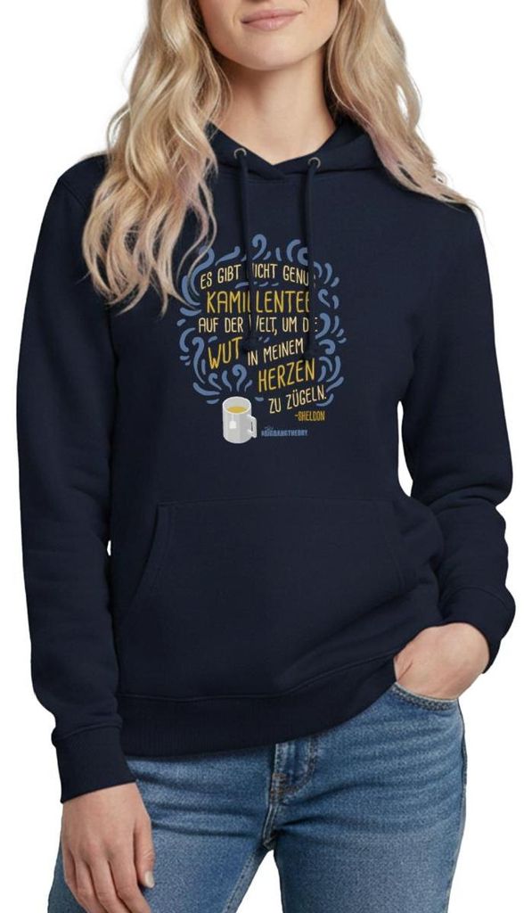 Spreadshirt The Big Bang Theory Kamillentee Wut Damen Hoodie, XL, Navy