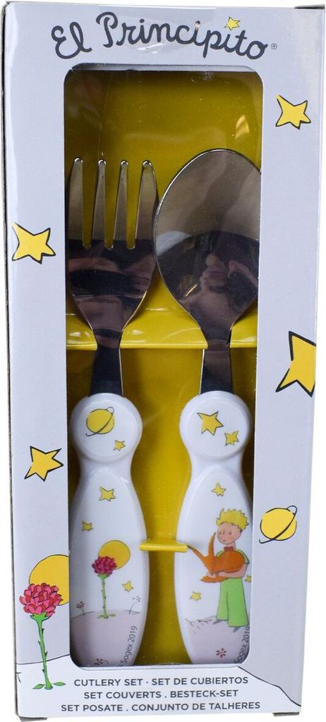 Der kleine Prinz Besteck für Kinder 15cm Metall / Kunststoff 2-teilig