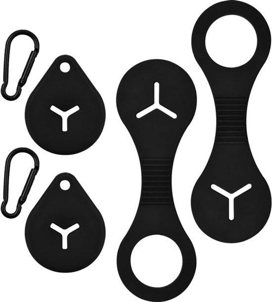 4 Silikon-Kotbeutelhalter – freihändiger Halter mit rutschfestem Hakenspender für die Hundeleine – ideal für Spaziergänge mit dem Hund