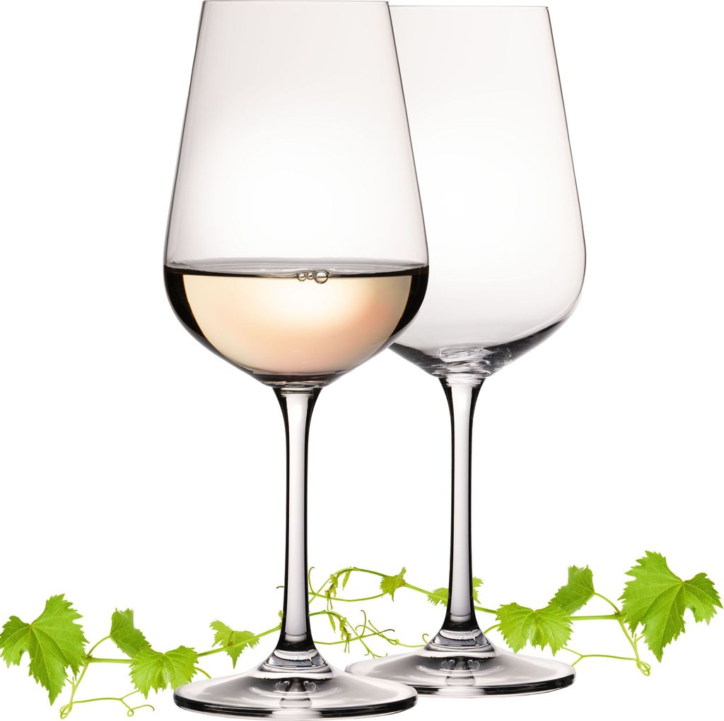 IMPERIAL Weißweingläser 360ml "Barcelona" Set 2-Teilig Riesling Glas aus Crystalline Glas Weingläser Spülmaschinenfest