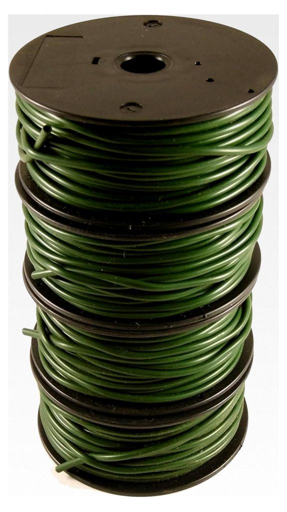 Bindeschlauch Ø 3 mm – 4×25 m elastische Hohlschnur grün – Pflanzen-Bindeband für Bäume, Tomaten, Rankgitter und Garten – Kunststoff Bin...