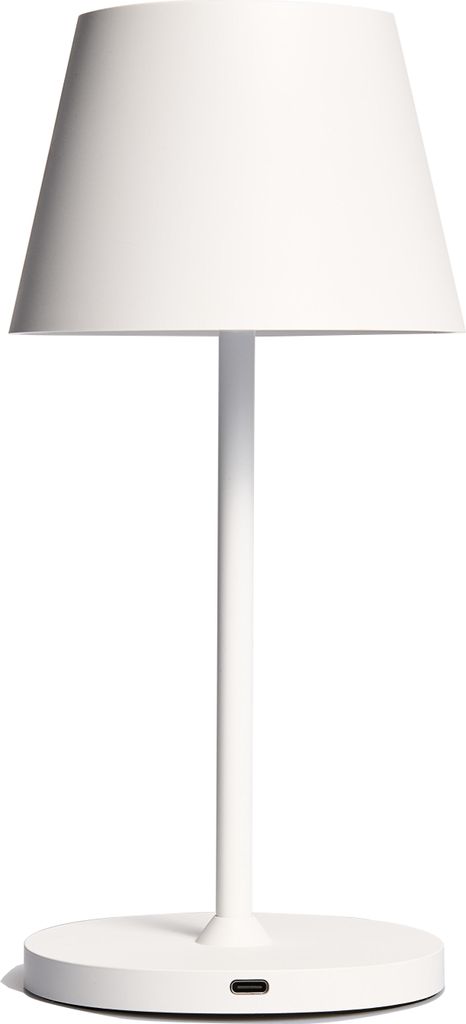 LED-Tischleuchte ROLF KERN „Club“ 25cm weiß Akku dimmbar Produktbild 