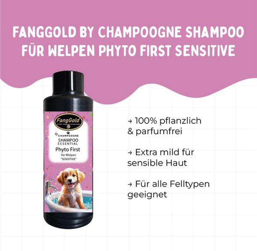 FangGold by CHAMPOOGNE Shampoo für Welpen Phyto First SENSITIVE