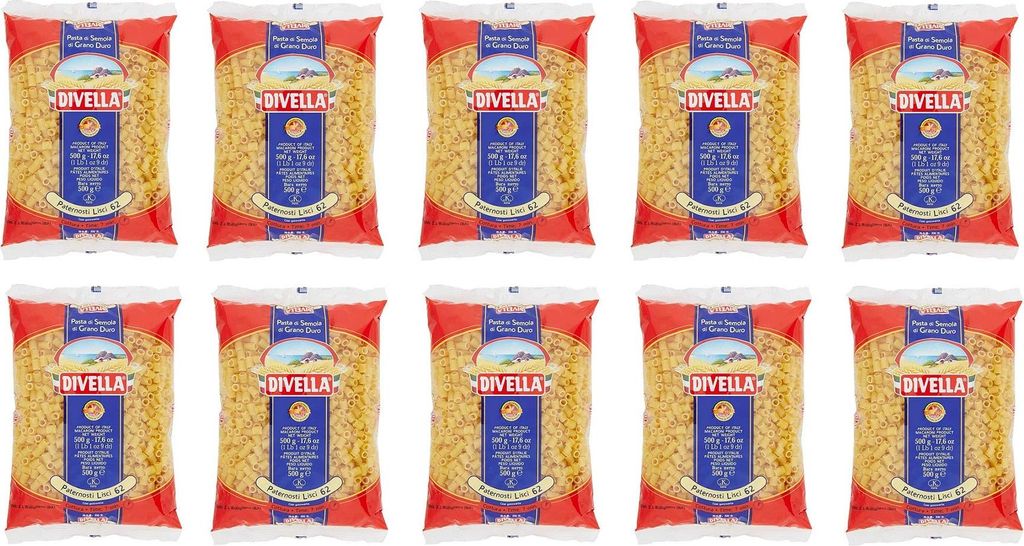 10x Pasta Divella 100% Italienisch N° 62 Paternosti Lisci Produktbild 