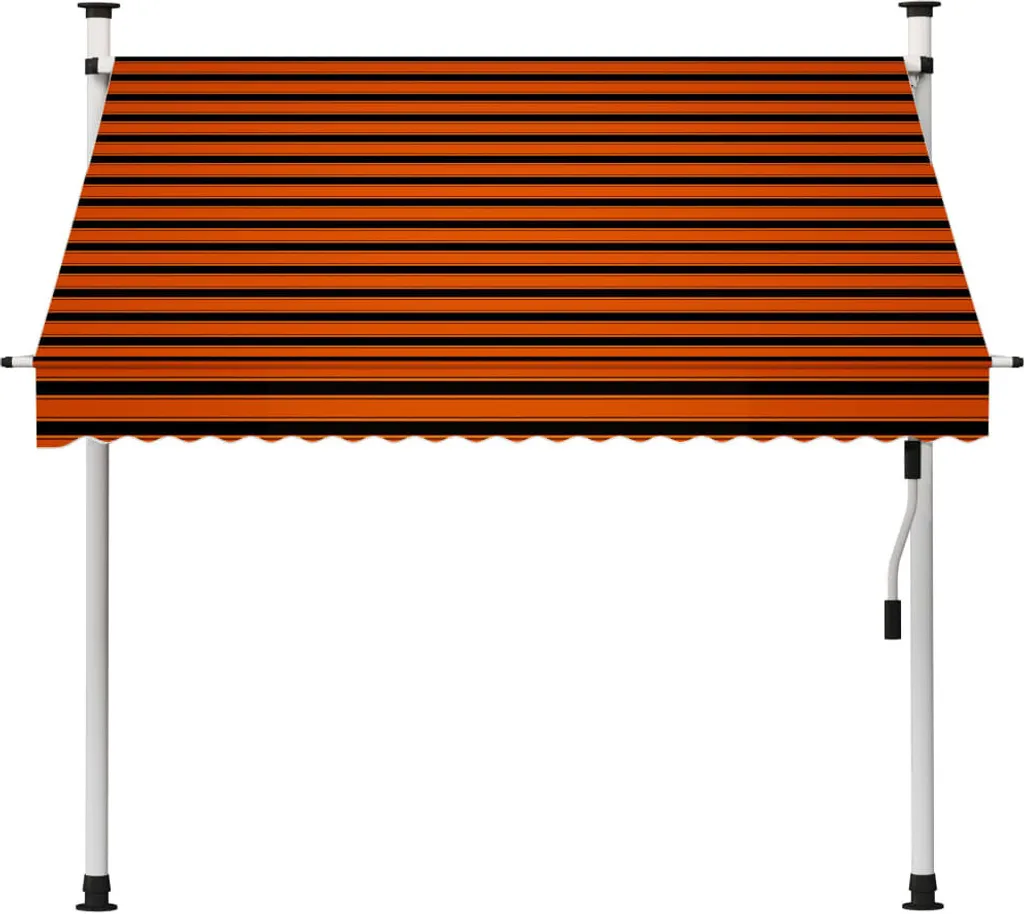 Offerta Tenda da Sole 2 metri Retrattile Manuale Arancio Marrone