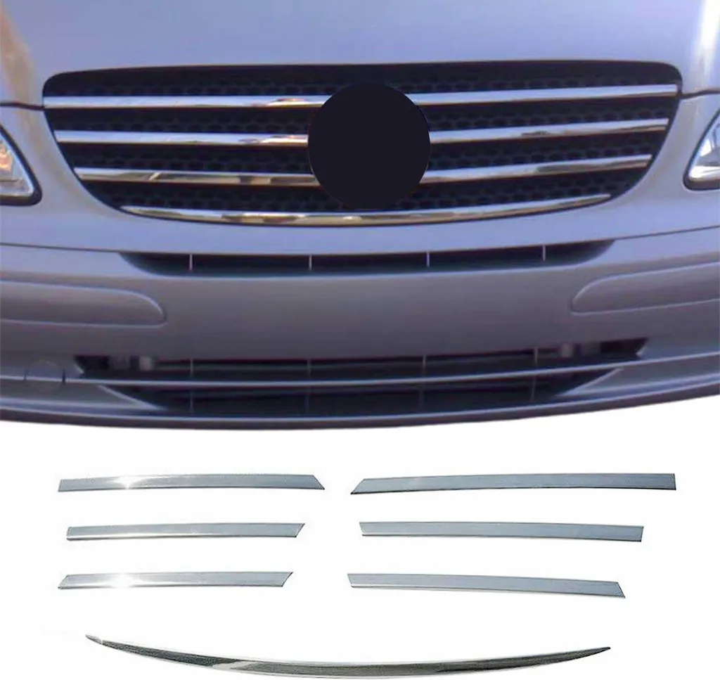 Modanature Griglia Mercedes Vito W639 2003-2014 Cromo 7 Pezzi Acciaio