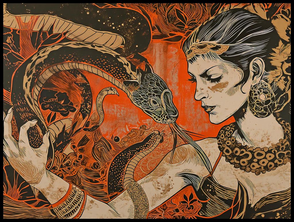 Plakat 100x75cm Gespräch mit der Schlange