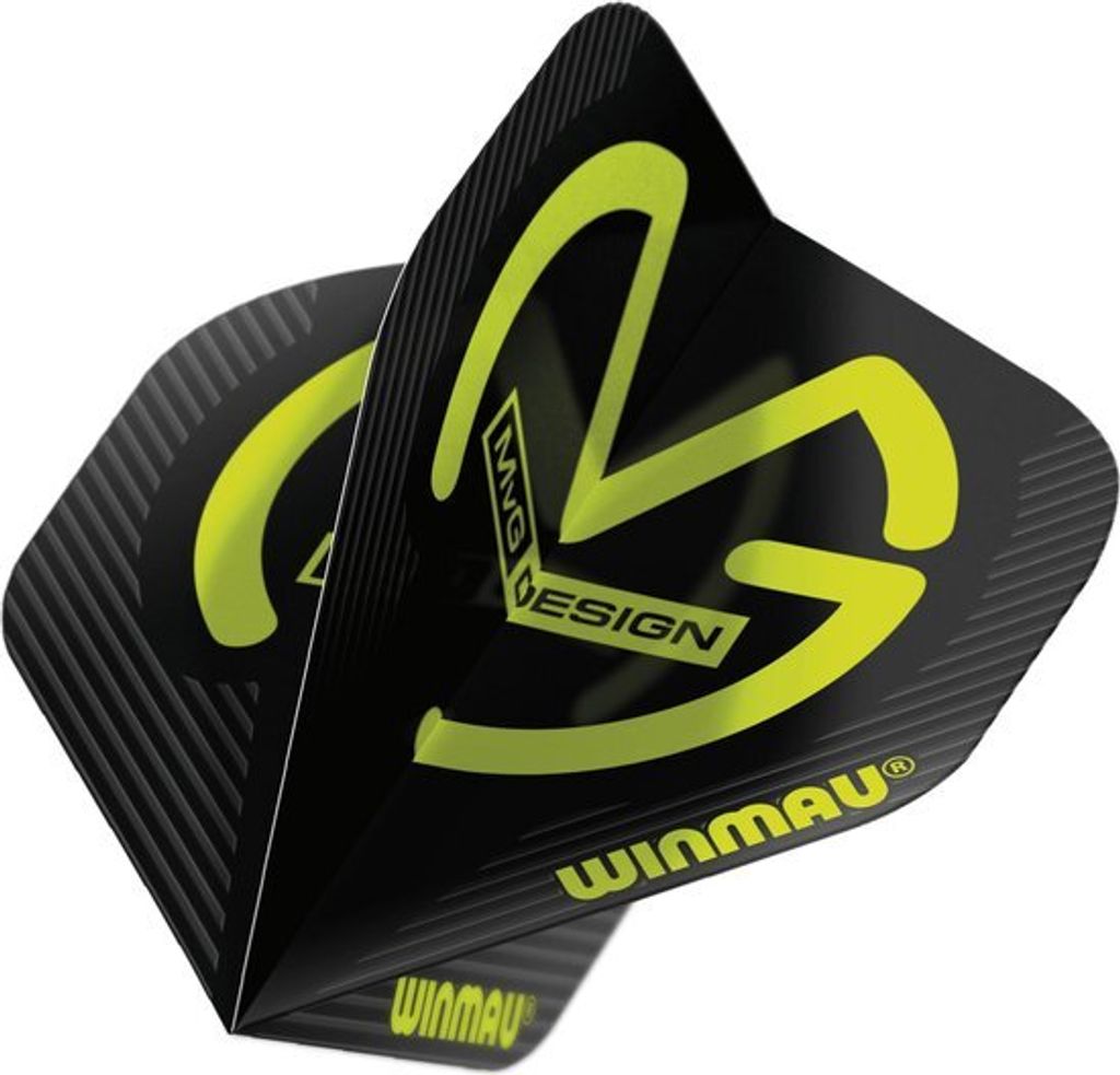 Winmau WINMAU - MvG Mega Standard Black Dart Flights - 1 Set pro Packung (insgesamt 3 Dart Flights)