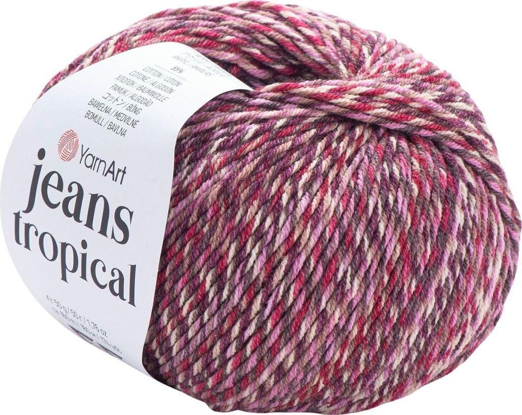 Yarn Art Jeans Tropical 619 Multi Przędza dziewiarska Zdjęcie produktu 