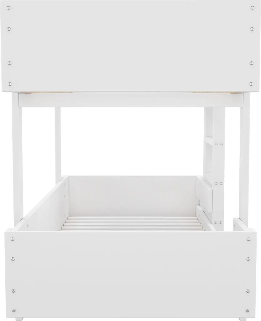 Lit superposé 90x200 blanc pour optimiser une petite chambre - 6