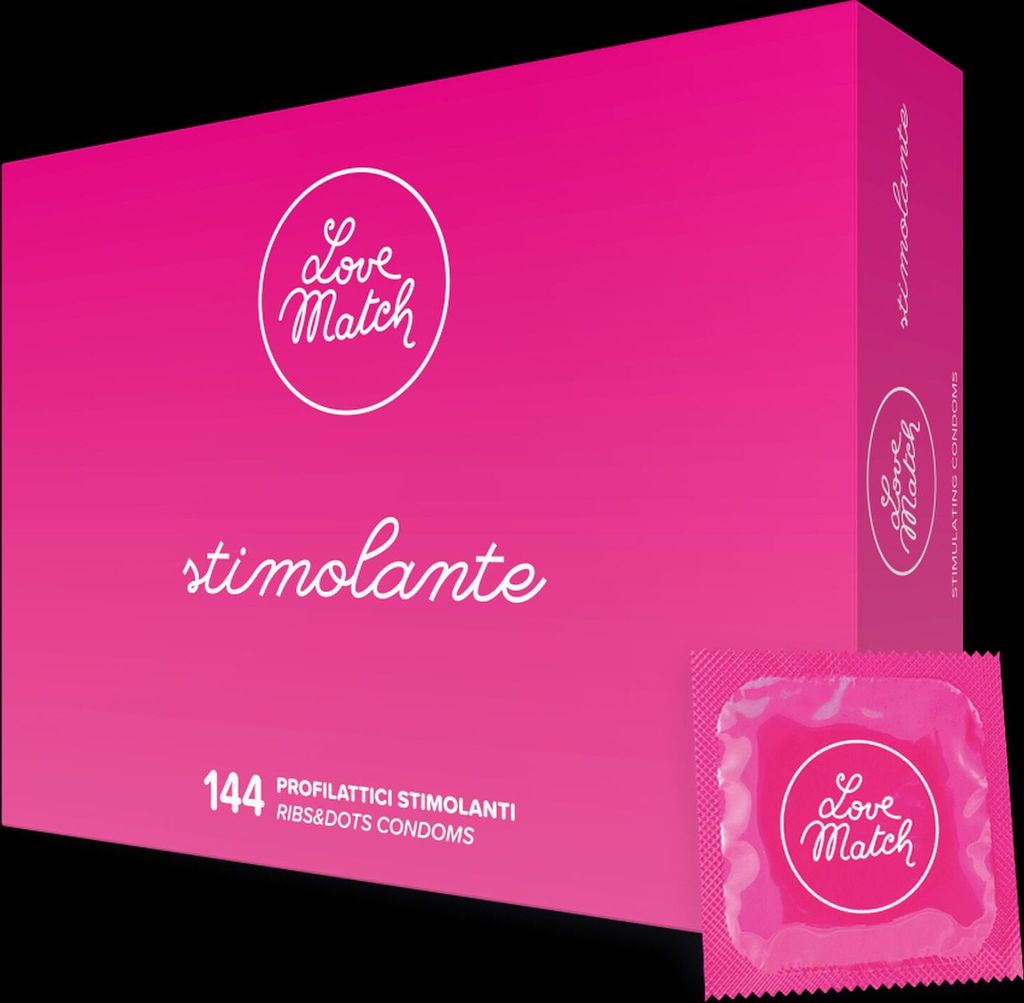 Love Match - Stimolante - Ribs and Dots Condoms - Produktbild 