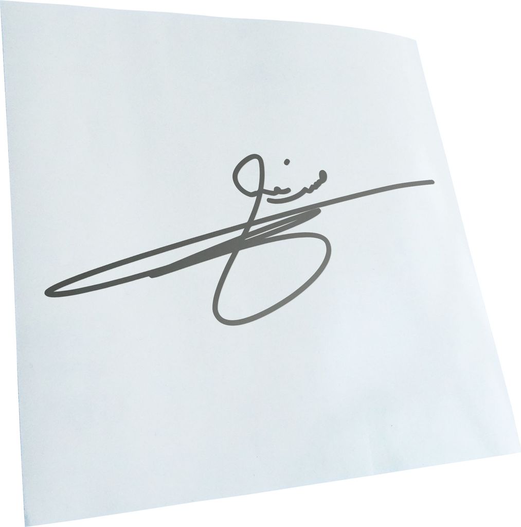 Kiwistar - Autoaufkleber - Hassan Rohani Unterschrift - Silber - 40x16cm - Aufkleber für Auto, Laptop, Fahrrad, LKW, Motorrad Mehrfarbig JDM Decal...