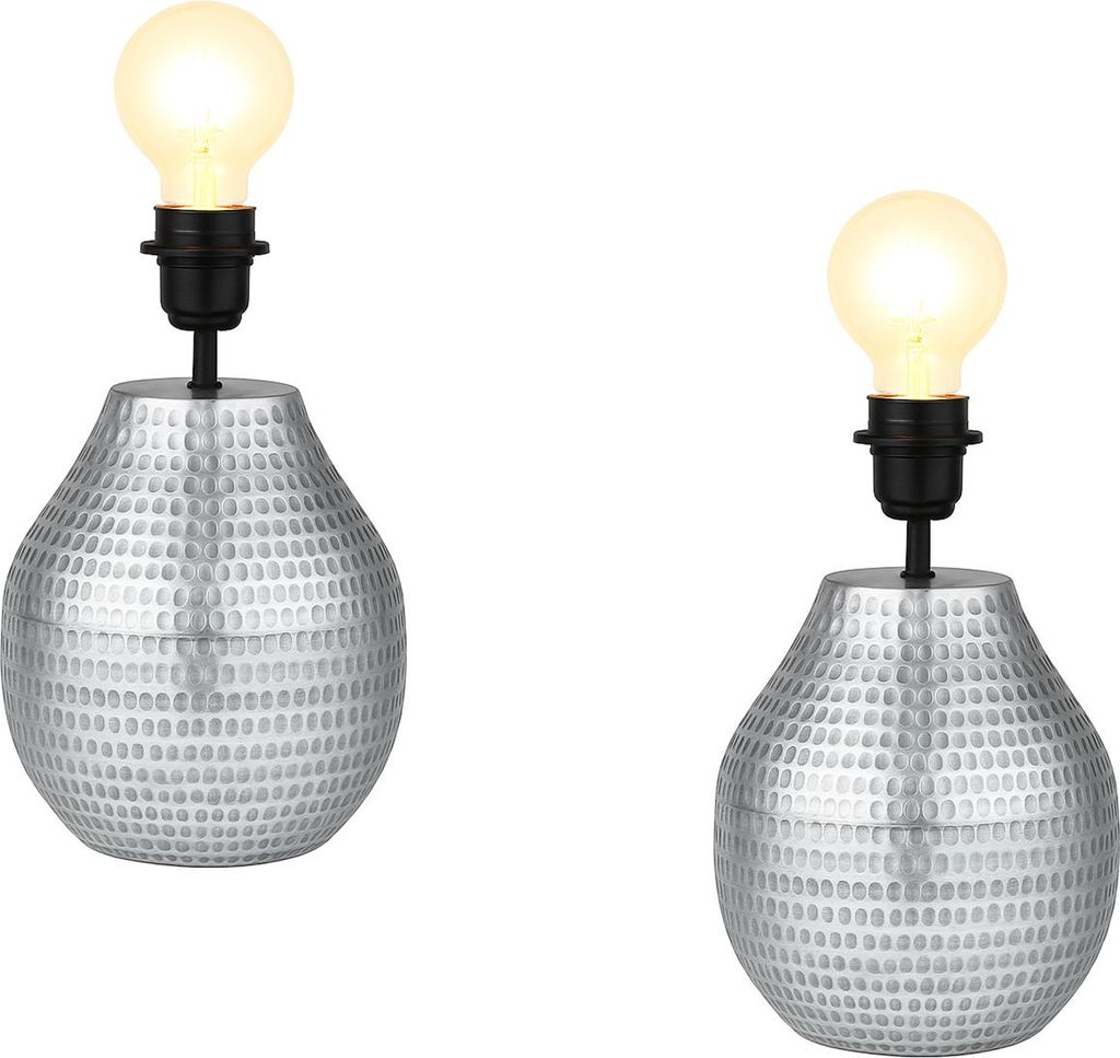 Marrakesch 2er Set Vintage Deko Tischlampe Nachttischlampe 20cm groß | Boho Deko Tischleuchte Lampe im Wohnzimmer Schlafzimmer & Kinderzimmer | Ti...